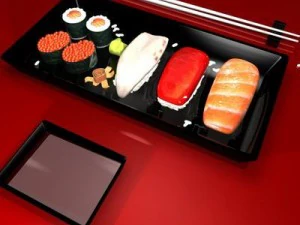 sushi plate 3D Model