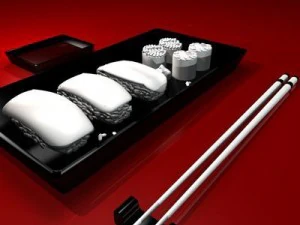 sushi plate 3D Model
