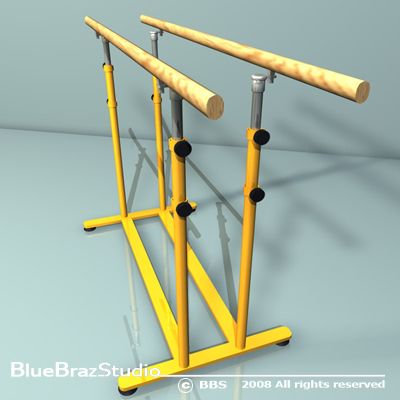 parallel bars 3D Model .c4d .max .obj .3ds .fbx .stl .blend 