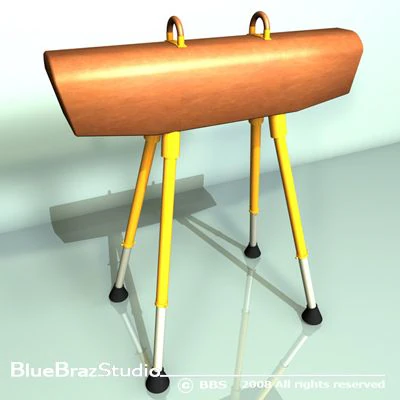 gymnastics pommel horse 3D Model .c4d .max .obj .3ds .fbx .stl .blend
