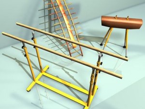 gymnastic set 3D Model