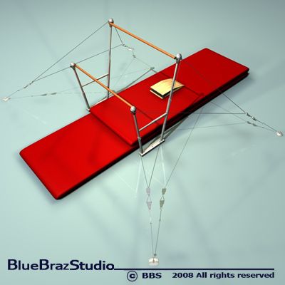 uneven bars 3D Model .c4d .max .obj .3ds .fbx .stl .blend 
