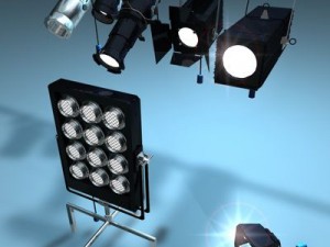 stage lights collection 3D Model