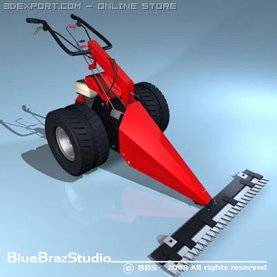 power mower 3D Model .c4d .max .obj .3ds .fbx .stl .blend 