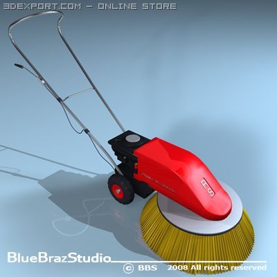 road sweeper 3D Модель .c4d .max .obj .3ds .fbx .stl .blend 