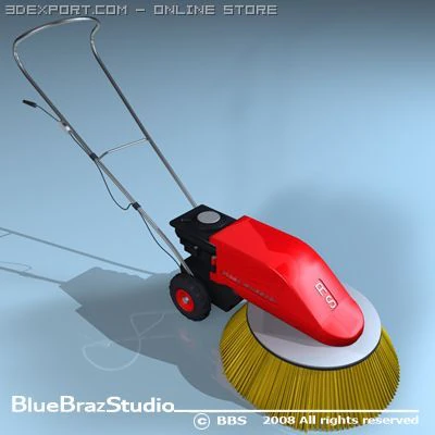 road sweeper 3D Model .c4d .max .obj .3ds .fbx .stl .blend 