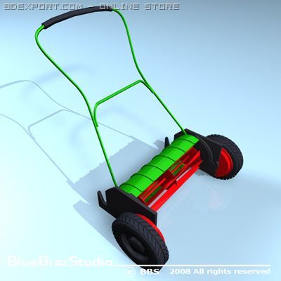 push mower 3D Модель .c4d .max .obj .3ds .fbx .stl .blend 