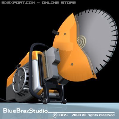 cut off saw 3D 모델 .c4d .max .obj .3ds .fbx .stl .blend 
