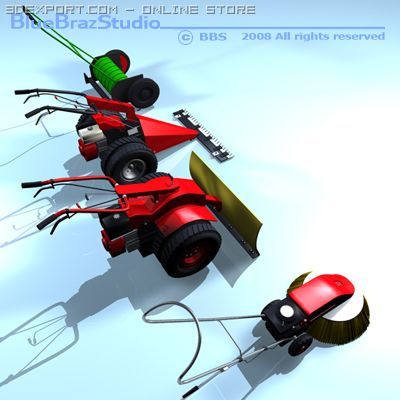 mower collection Modelo 3D .c4d .max .obj .3ds .fbx .stl .blend 
