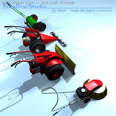 mower collection 3D Model .c4d .max .obj .3ds .fbx .stl .blend