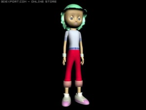 cartoon girl Model 3D