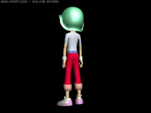 cartoon girl 3D Model