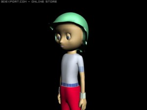 cartoon girl 3D Модель