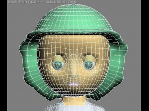 cartoon girl 3D Model