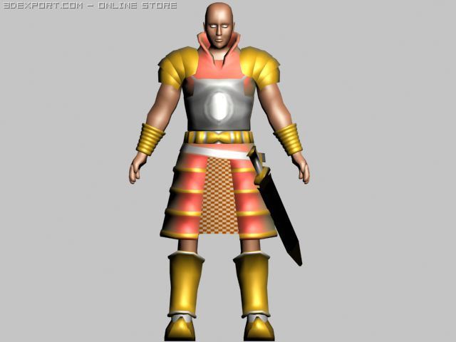 royal soldier 3D 모델 .c4d .max .obj .3ds .fbx .stl .blend 