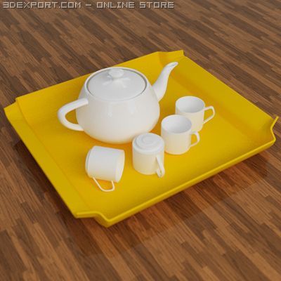 tea pot 3Dモデル .c4d .max .obj .3ds .fbx .stl .blend 