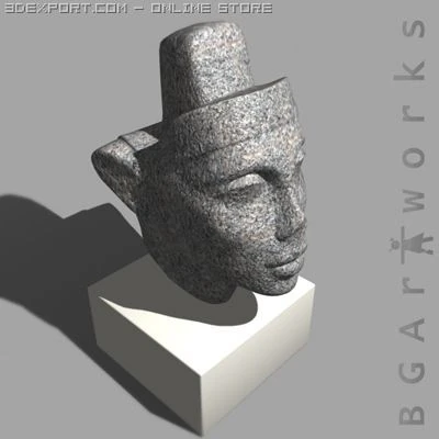 bust of queen nefertiti 3D Model .c4d .max .obj .3ds .fbx .stl .blend 
