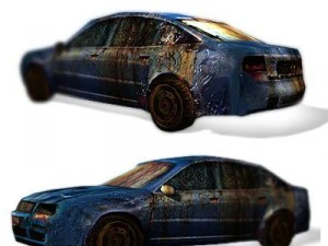 rusty old car 3D Model