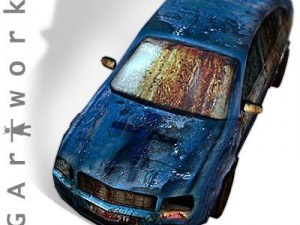 rusty old car 3D Model