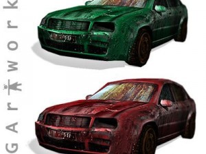 rusty old car 3D Model