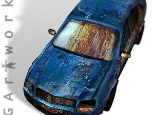 rusty old car 3D Model