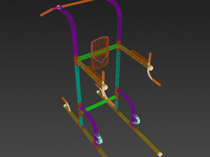 weider power tower Modello 3D
