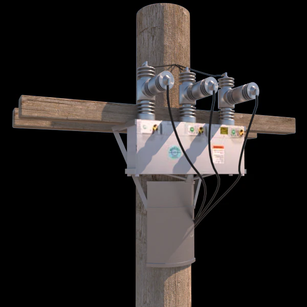 tiang listrik Model 3D .c4d .max .obj .3ds .fbx .stl .blend 