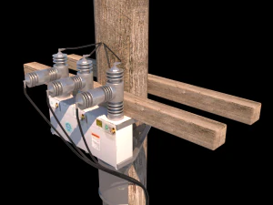 tiang listrik Model 3D