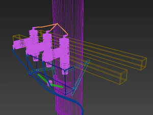 tiang listrik Model 3D