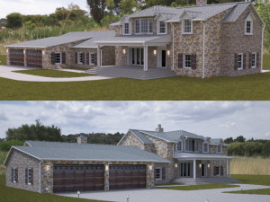 large single family home Model 3D