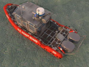 coast guard patrol boat 3D Model