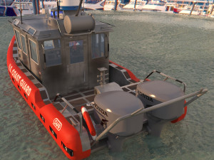 coast guard patrol boat 3D Model