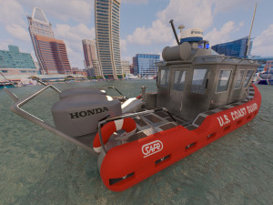 coast guard patrol boat 3D Model
