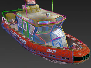 coast guard patrol boat 3D Model