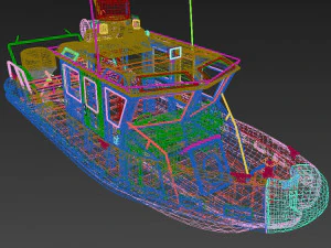 coast guard patrol boat 3D Model