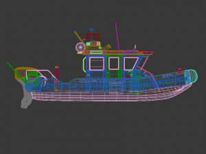 coast guard patrol boat 3D Model