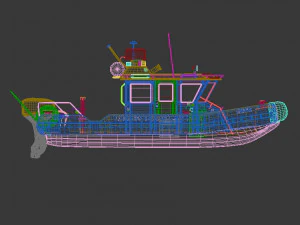 coast guard patrol boat 3D Model