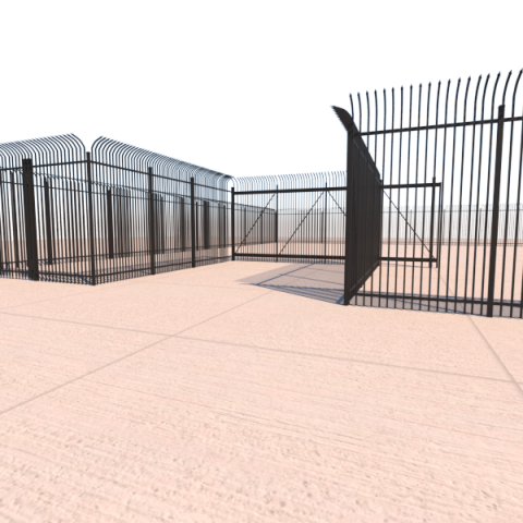 security fence Modelo 3D .c4d .max .obj .3ds .fbx .stl .blend 