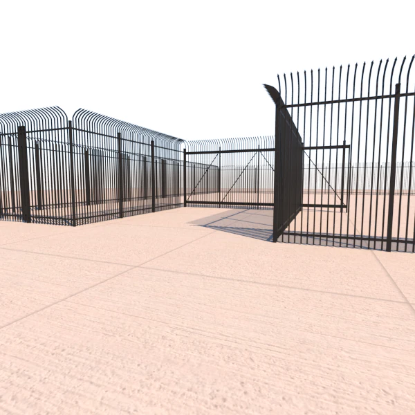 security fence 3D Model .c4d .max .obj .3ds .fbx .stl .blend 