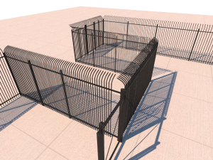 security fence Modelo 3D