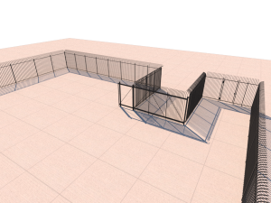 security fence Modelo 3D