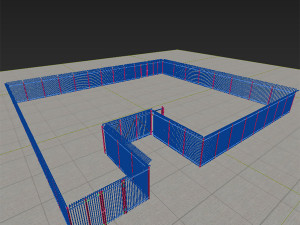 security fence Modelo 3D