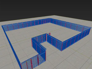 security fence 3D Model