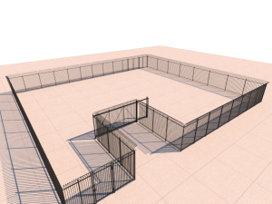 security fence Modelo 3D