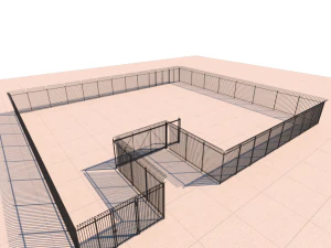security fence 3D Model