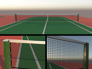 tennis court Model 3D