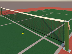 tennis court Model 3D