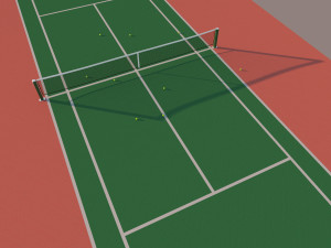 tennis court Model 3D