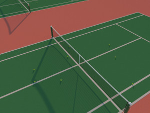 tennis court Model 3D
