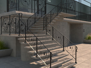 raised tennis court high detail 3D 모델